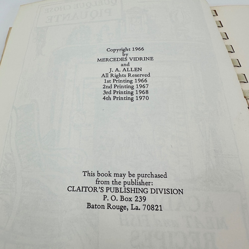 Vintage Acadian Meat And Fish Recipes Mercedes Vidrine 1970 Cajun Cookbook - Picture 7 of 10